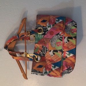 Braciano Bright Patch Work Tote 16"x10"